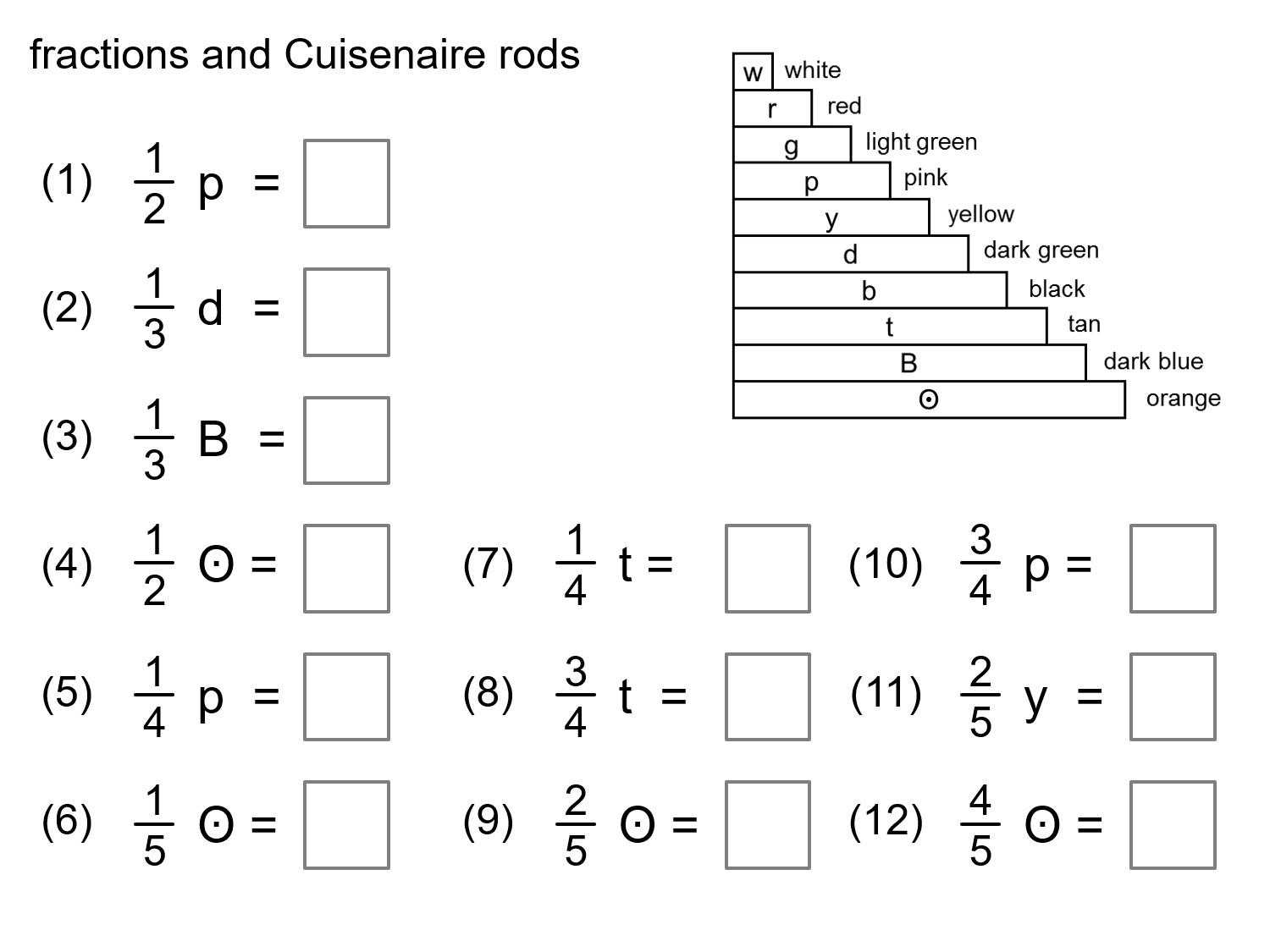 MEDIAN Don Steward Mathematics Teaching Cuisenaire Rods And Fractions Part B Fractions With Cuisenaire Rods 45 Minutes Annenberg Learner