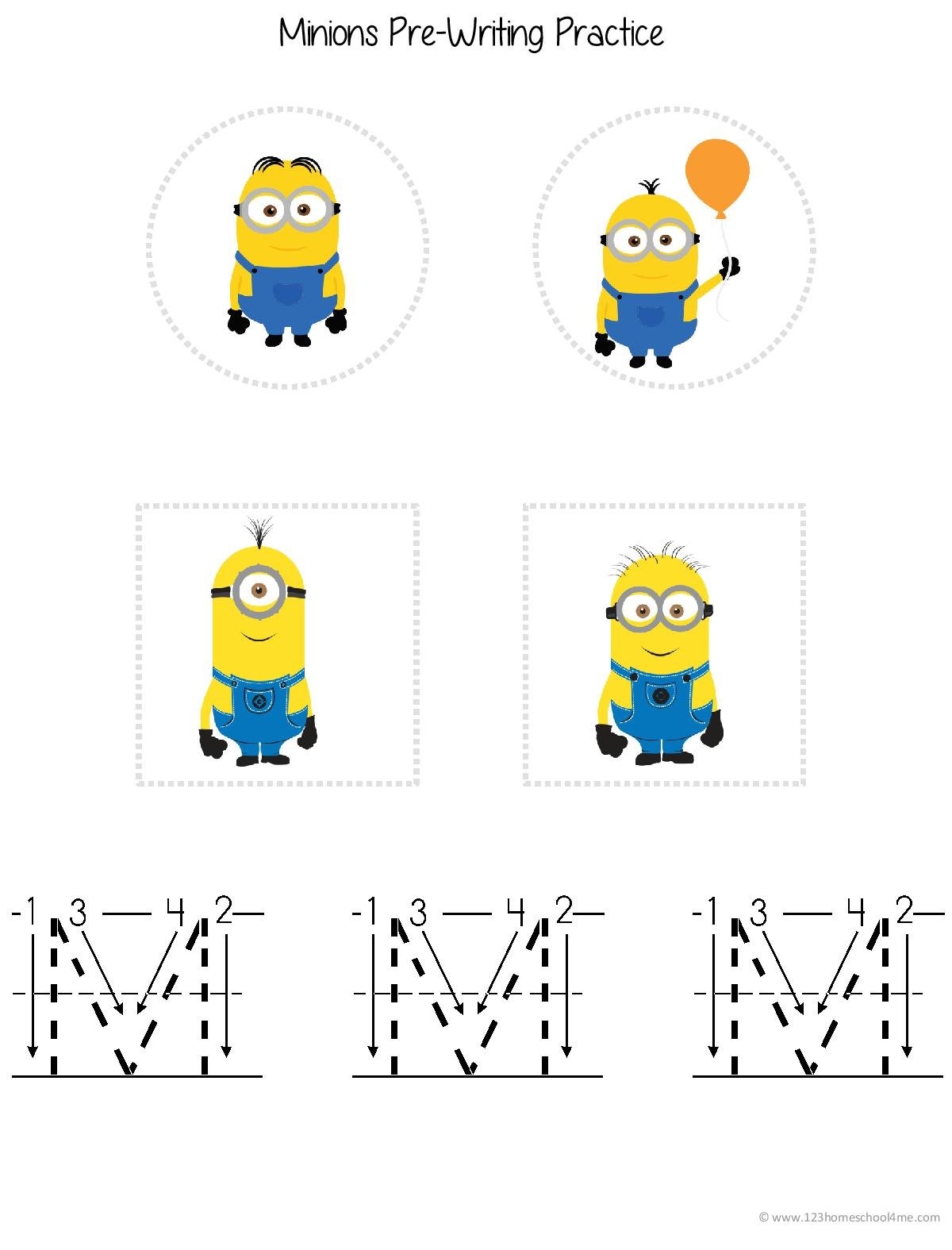 Minion Preschool Worksheets 123 Homeschool 4 Me Minion Preschool Worksheets 123 Homeschool 4 Me