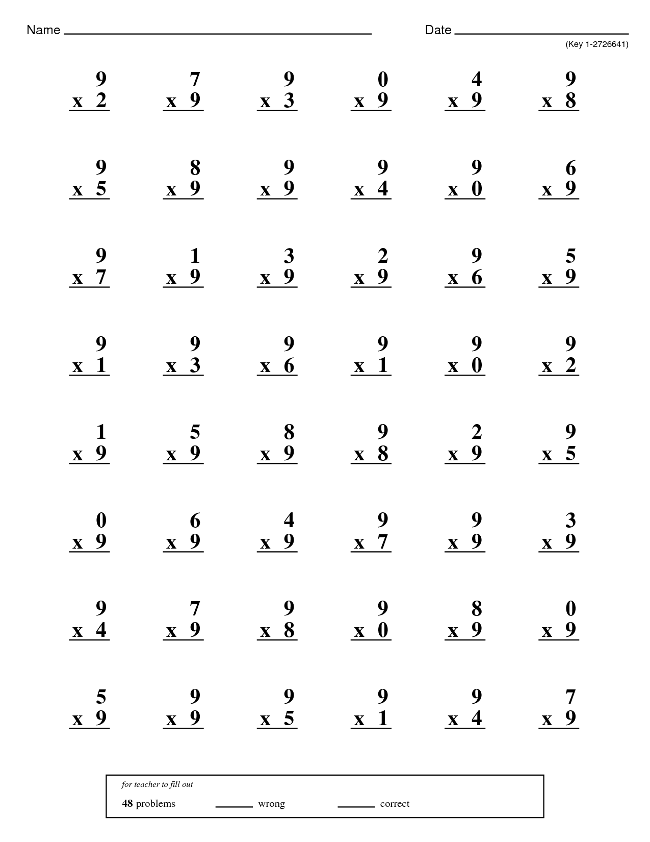 Multiplication Mad Minute The Cow S Den Multiplication 1 Minute Drill 10 Math Worksheets With Answers PDF Etsy