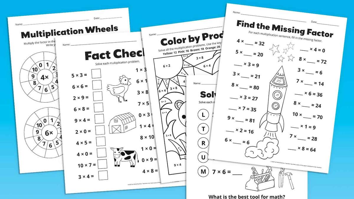 Multiplication Worksheets Get A Free Bundle Of 11 Practice Pages Multiplication To 5x5 Worksheets For 2nd Grade