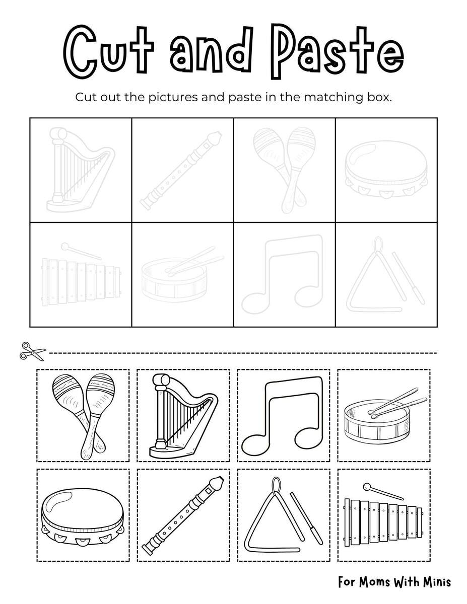 Tracing Music Notes Worksheets For Kids Treble Clef
