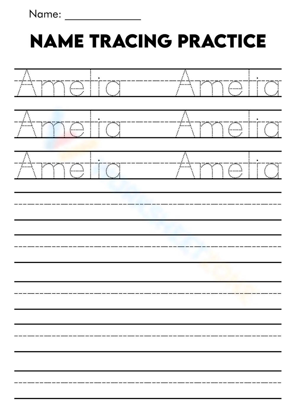 32 Free Blank Name Tracing Worksheets Teach Prints