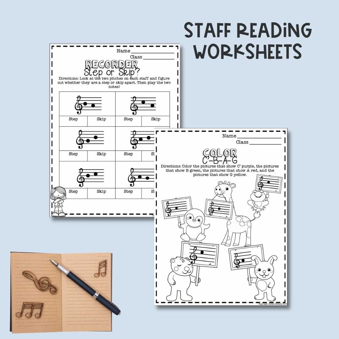 No Prep C BAG Recorder Worksheets Aileen S Music Room