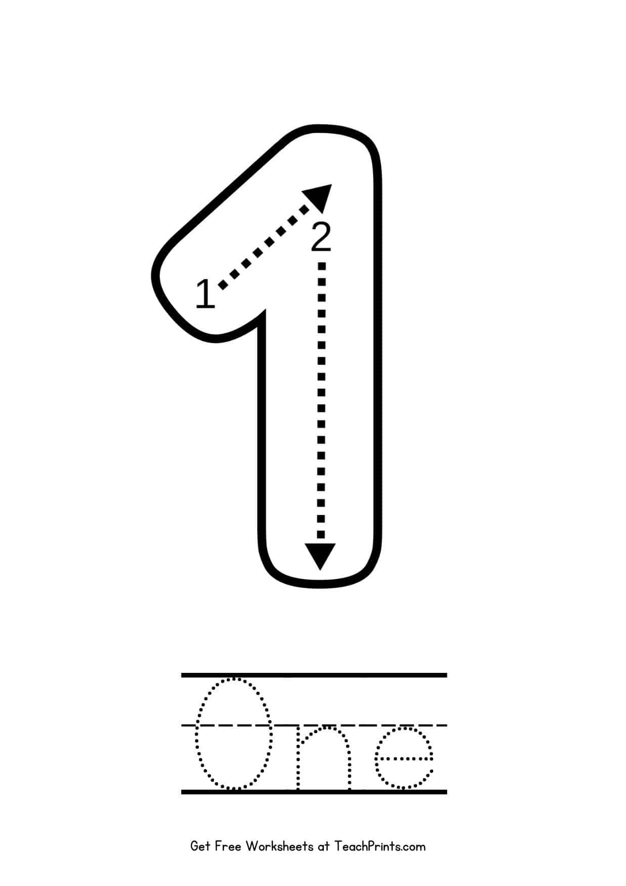 Number 1 Tracing Worksheets Free Printables Teach Prints Number 1 Tracing Worksheets Free Printables Teach Prints
