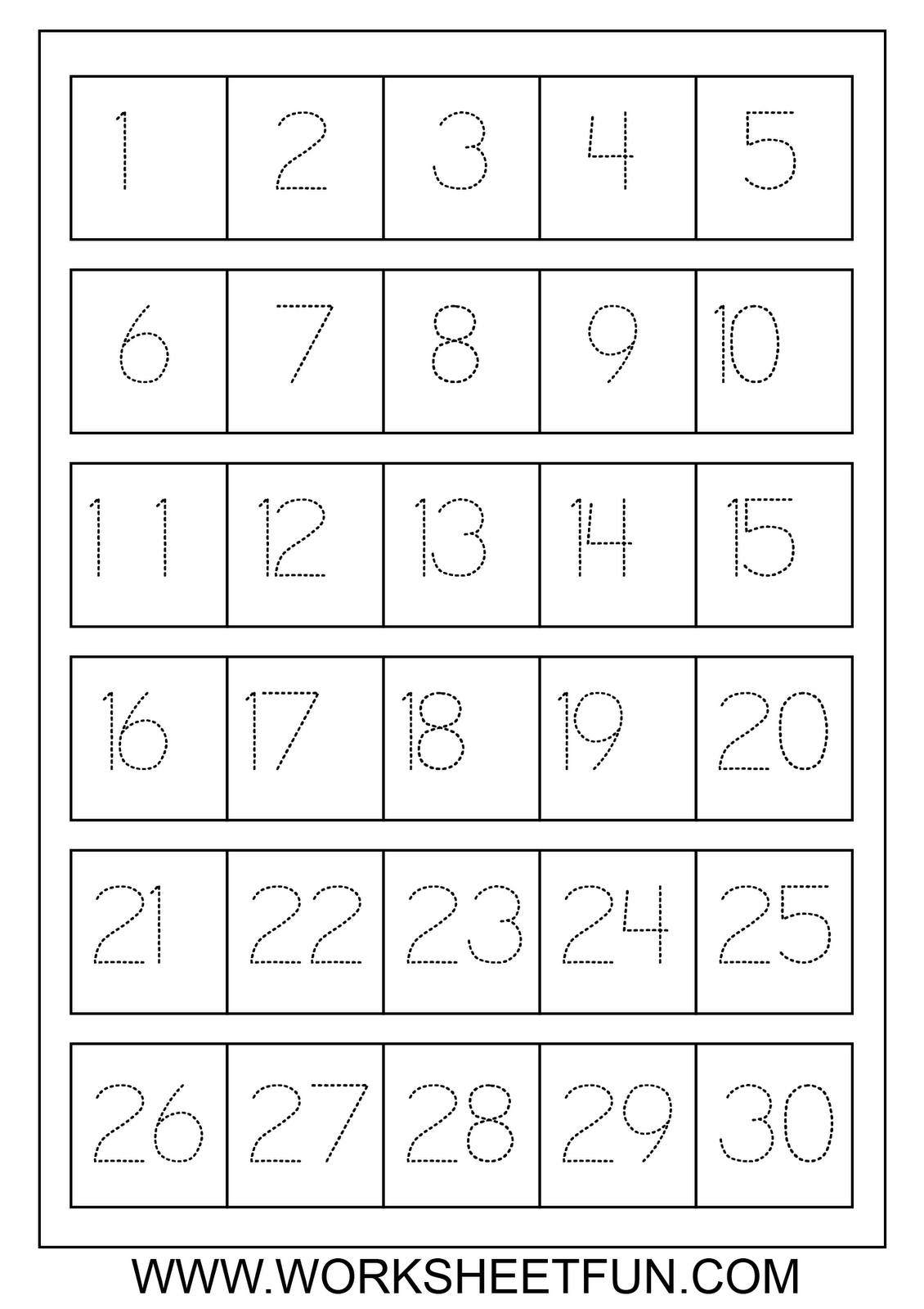 Free Number Tracing Worksheet 1 30 Download Free Number Tracing Worksheet 1 30 Png Images Free Worksheets On Clipart Library