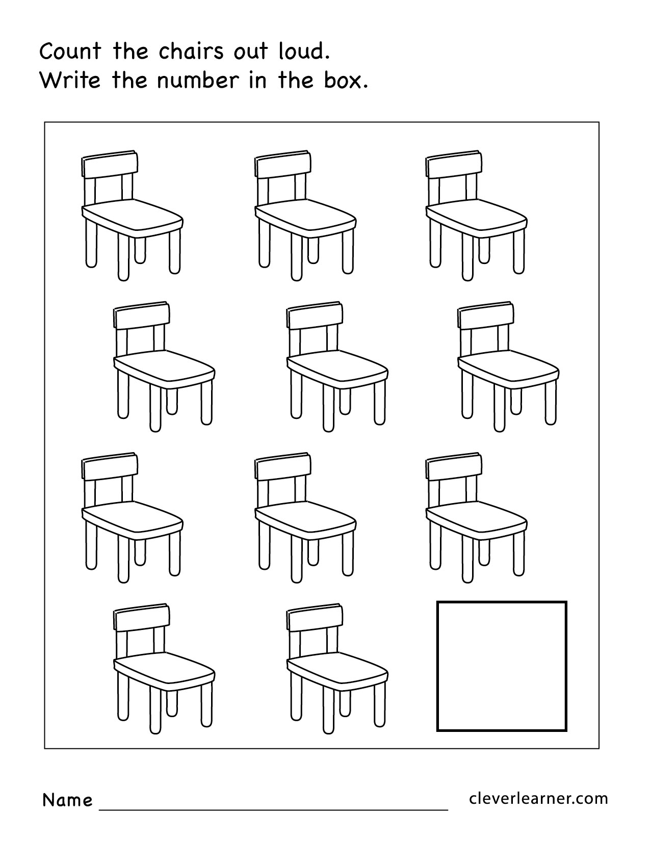 Number Eleven Writing Counting And Identification Printable Worksheets For Children