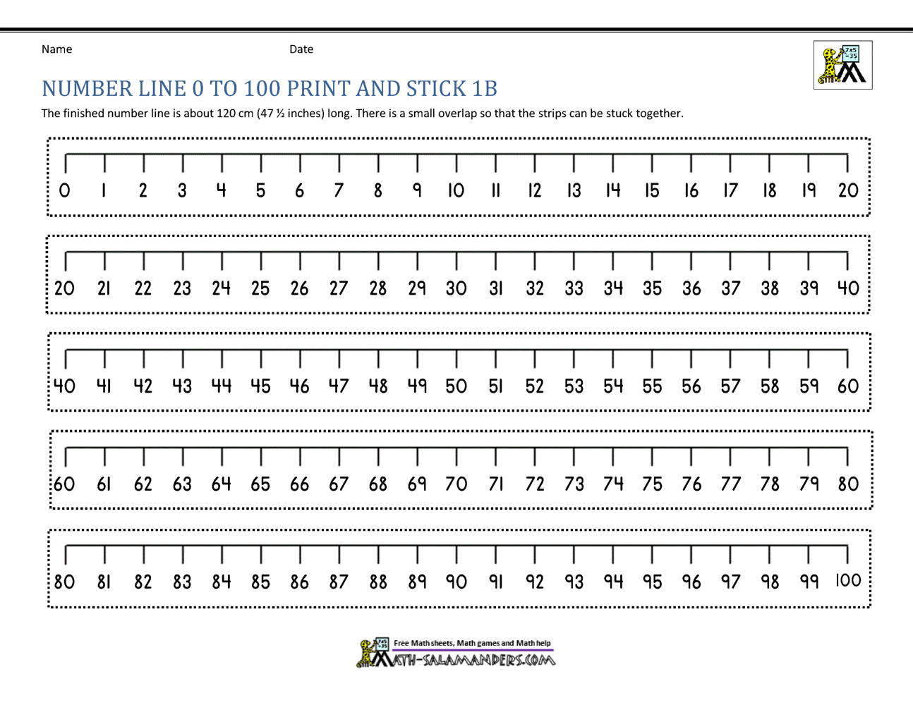 Free Printable Number Line To 10 Worksheet Freebie Finding Mom