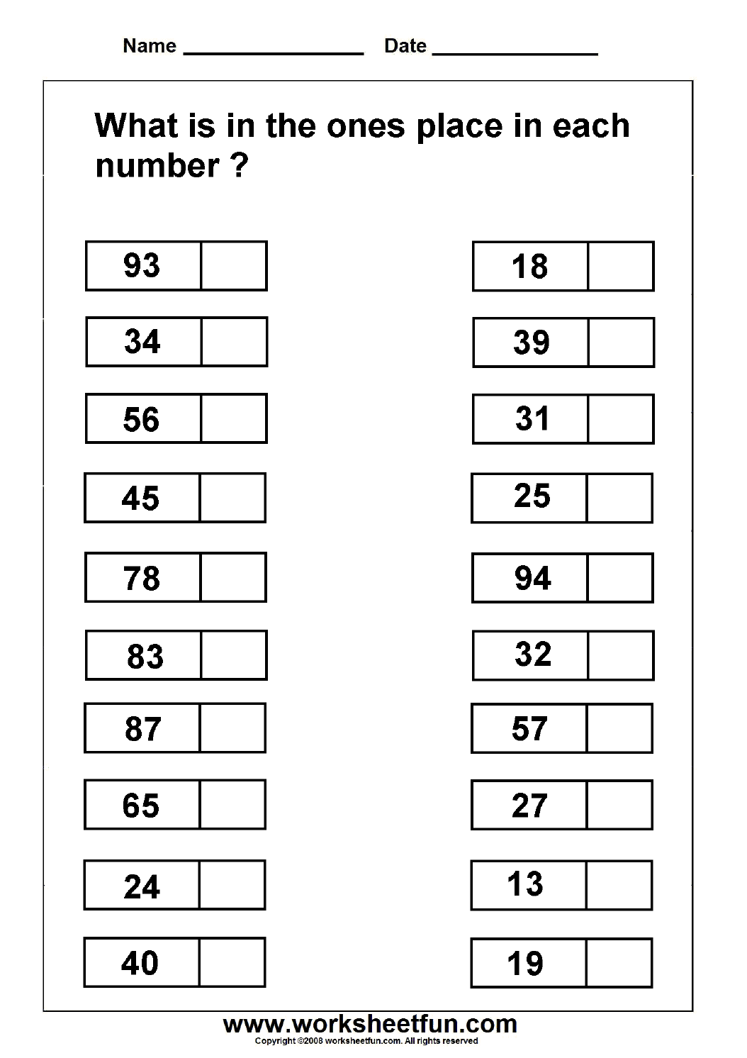 Ones Place Value 2 Worksheets FREE Printable Worksheets Worksheetfun Ones Place Value 2 Worksheets FREE Printable Worksheets Worksheetfun