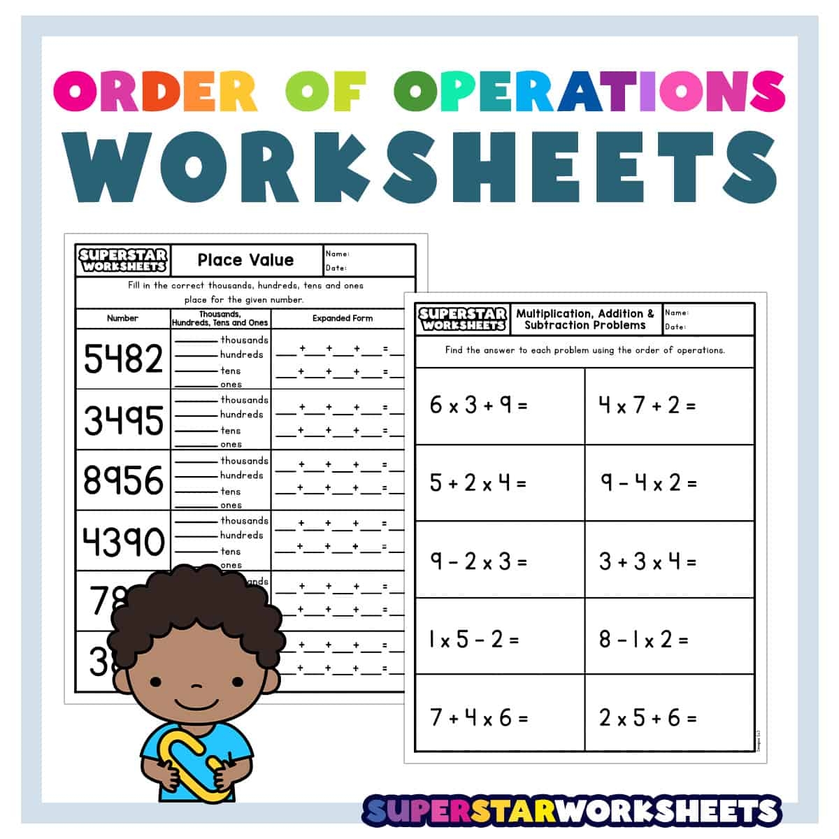 Free Printable Order Of Operations Practice Worksheet