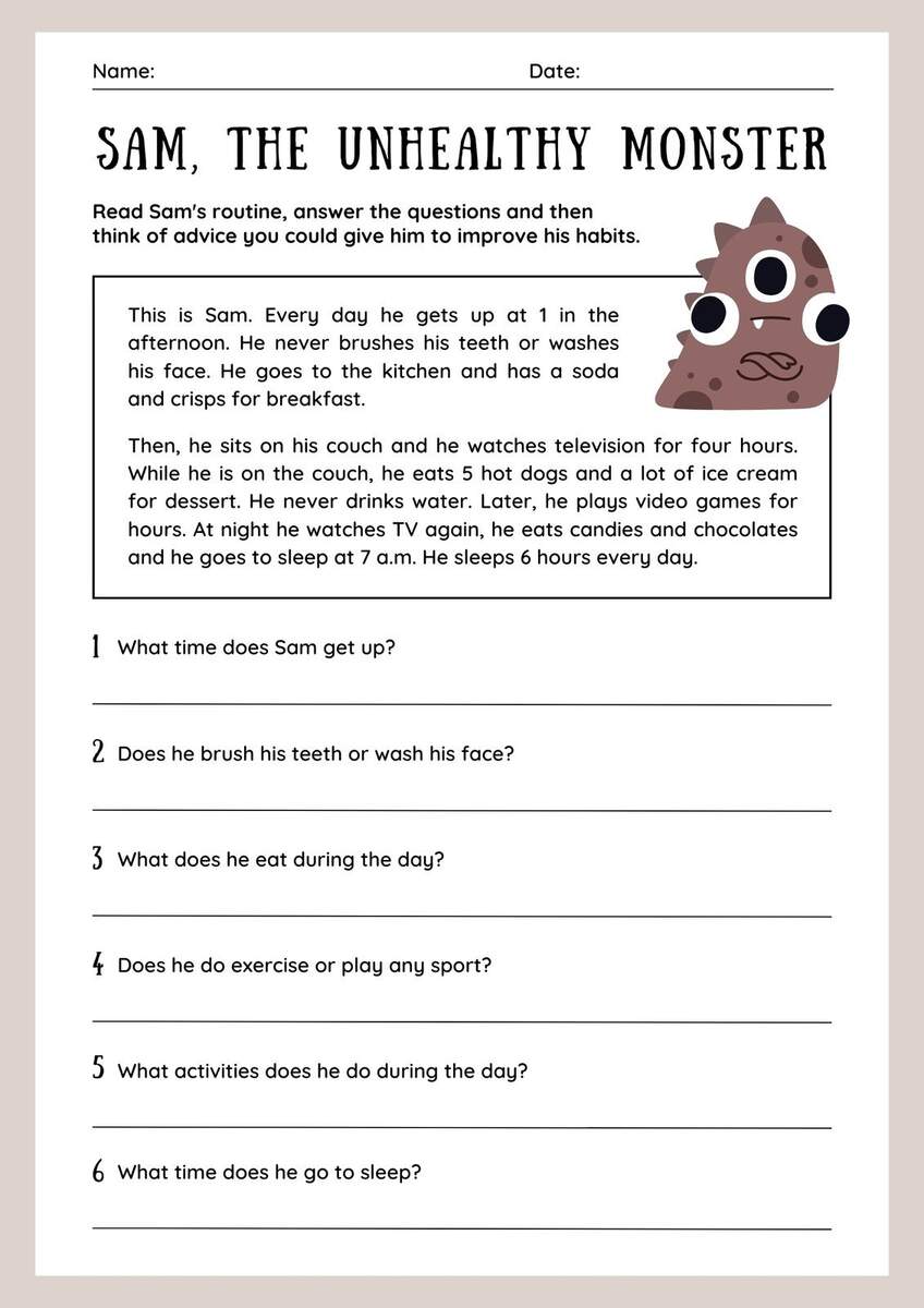 Page 7 Free Custom Printable Worksheets For Teachers Canva English Language Arts Worksheet Worksheets Worksheets