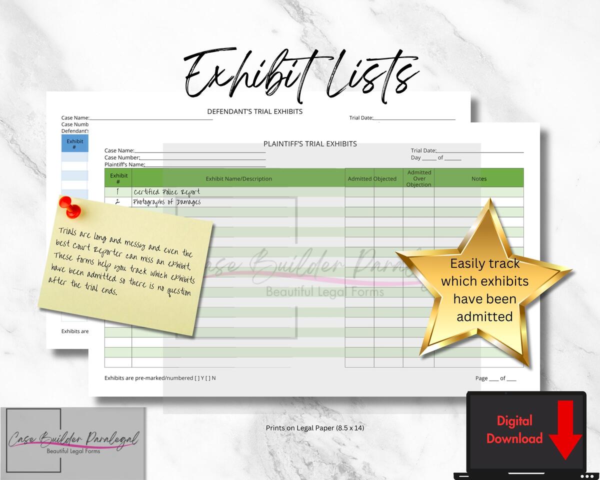 Paralegal S Pre Trial Bundle Etsy Paralegal S Pre Trial Bundle Etsy
