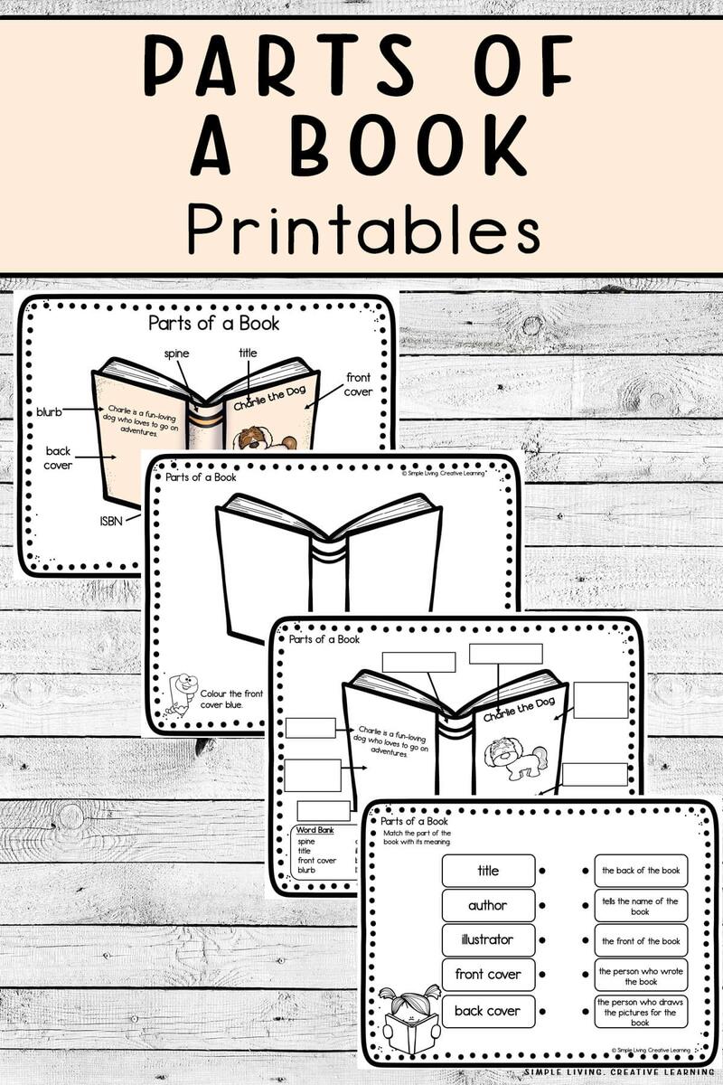 Parts Of A Book Printables Free Homeschool Deals The Parts Of A Book Worksheet Have Fun Teaching