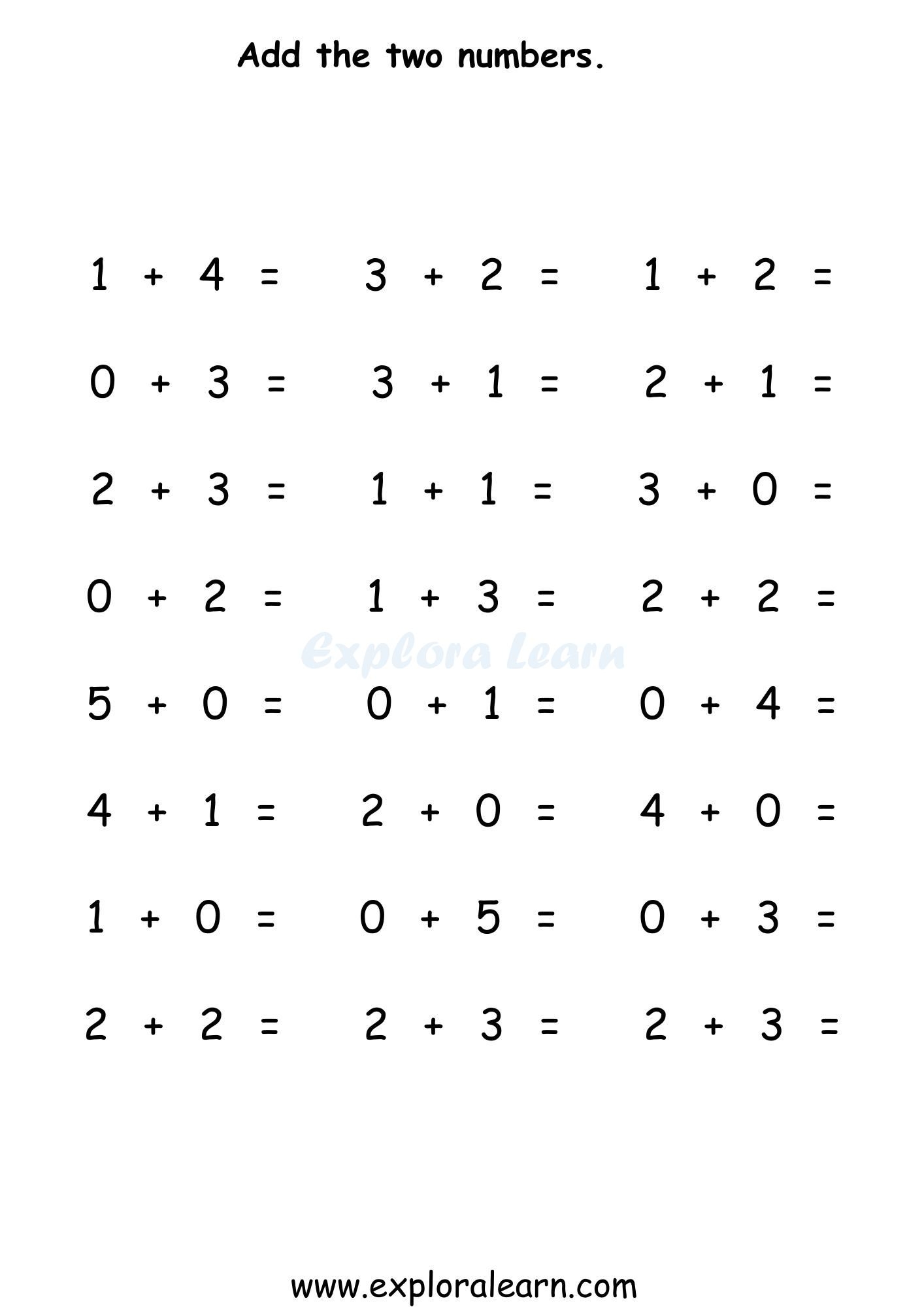 Subtraction To 10 Worksheets