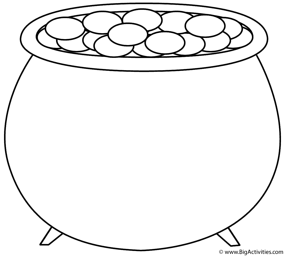 Pot Of Gold Coloring Page St Patrick S Day 7 Free Printable Pot Of Gold Templates For St Patrick S Day Crafts The Artisan Life