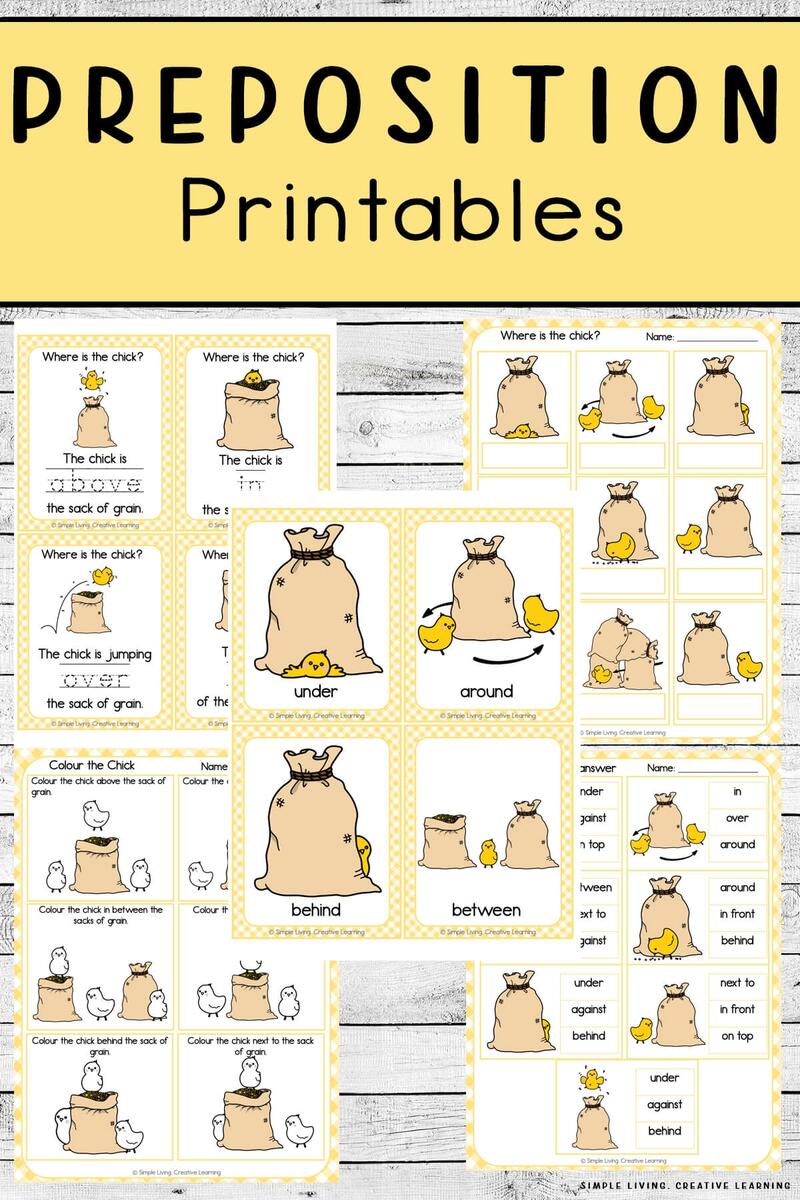 Preposition Printables Simple Living Creative Learning Prepositions Worksheet Free Printable Digital PDF