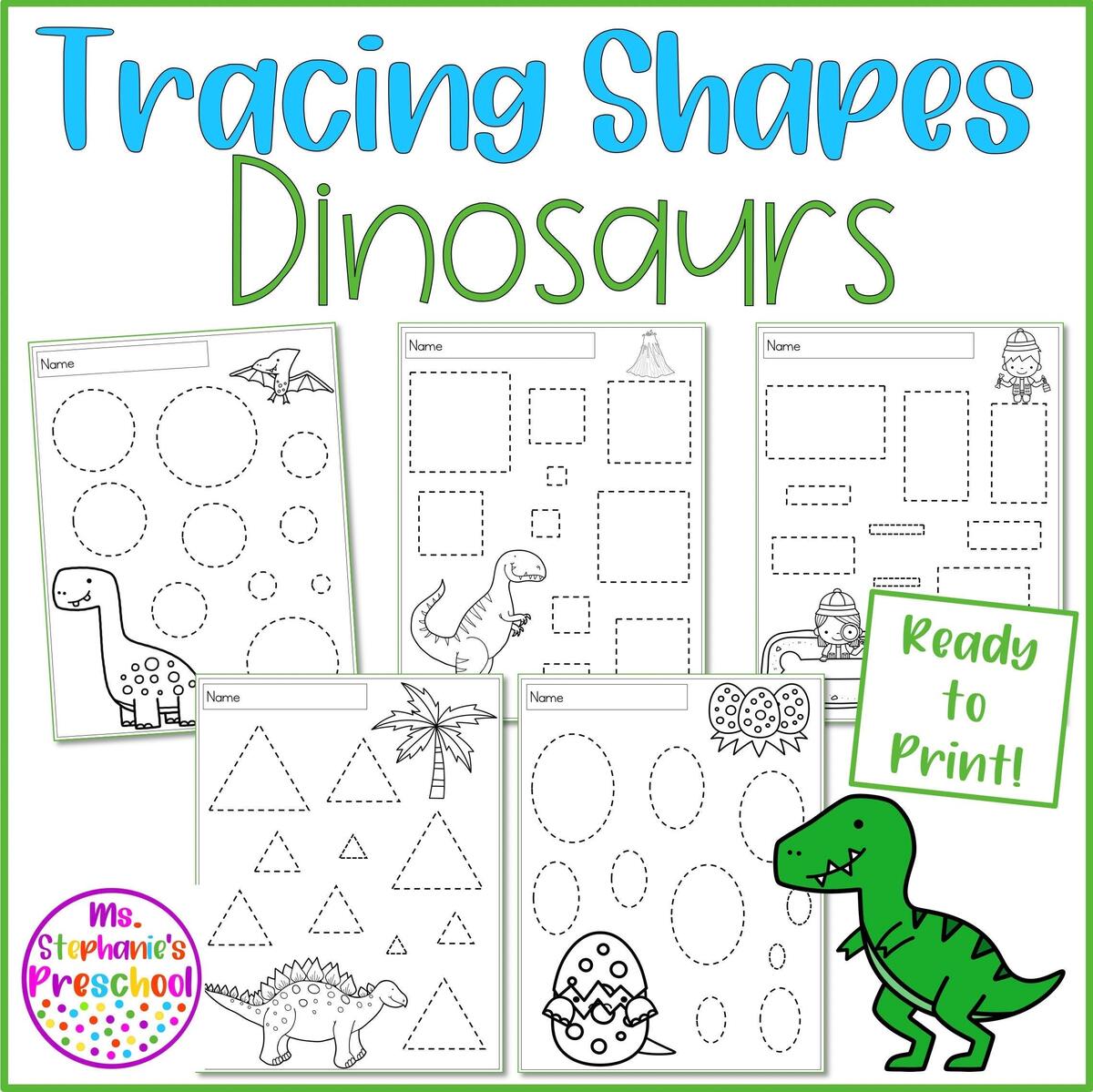 Dinosaur Color By Number Worksheet Free Printable Digital PDF