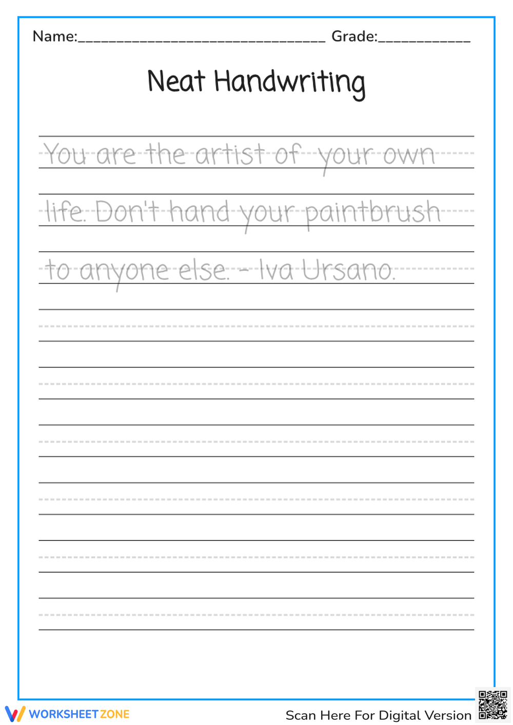 Printable 3rd Grade Handwriting Worksheets Free Custom Printable Handwriting Worksheet Templates Canva