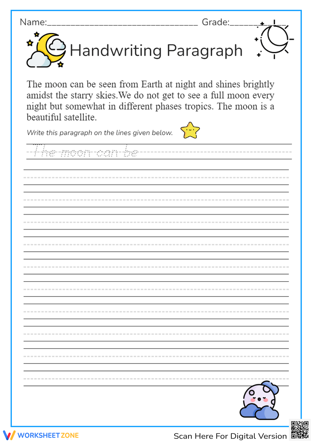 Printable 3rd Grade Handwriting Worksheets