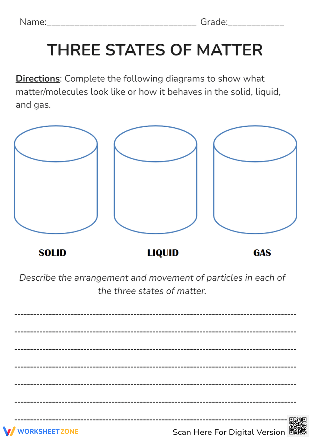 Printable 5th Grade Classification Of Matter Solid Liquid Gas Worksheets