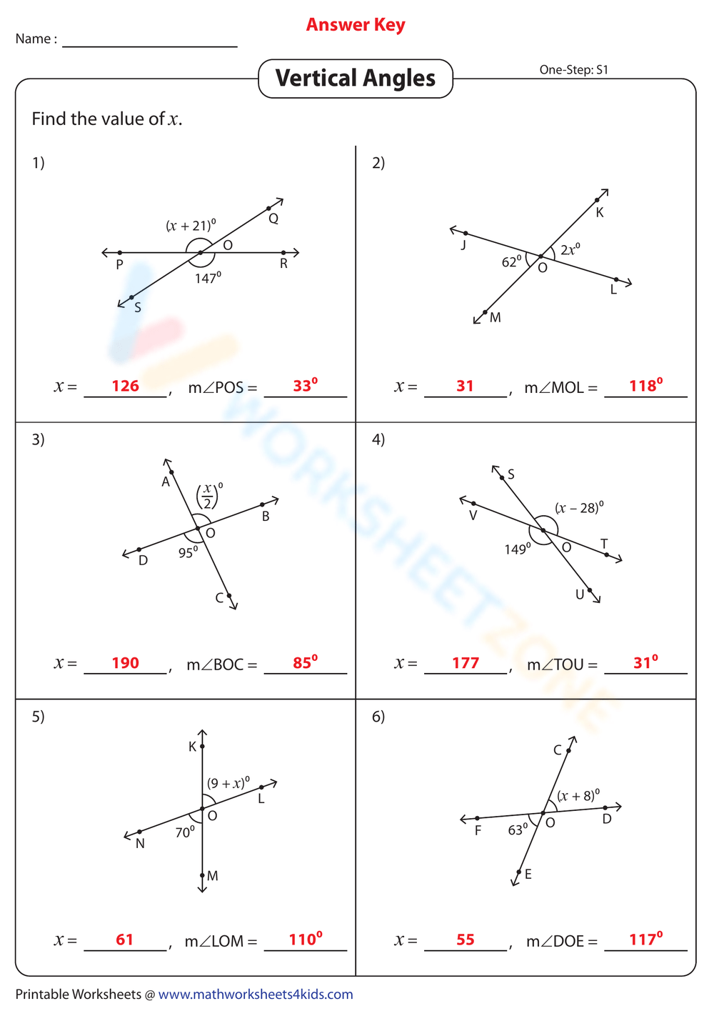 Printable Angle Relationships Worksheets Printable Angle Relationships Worksheets
