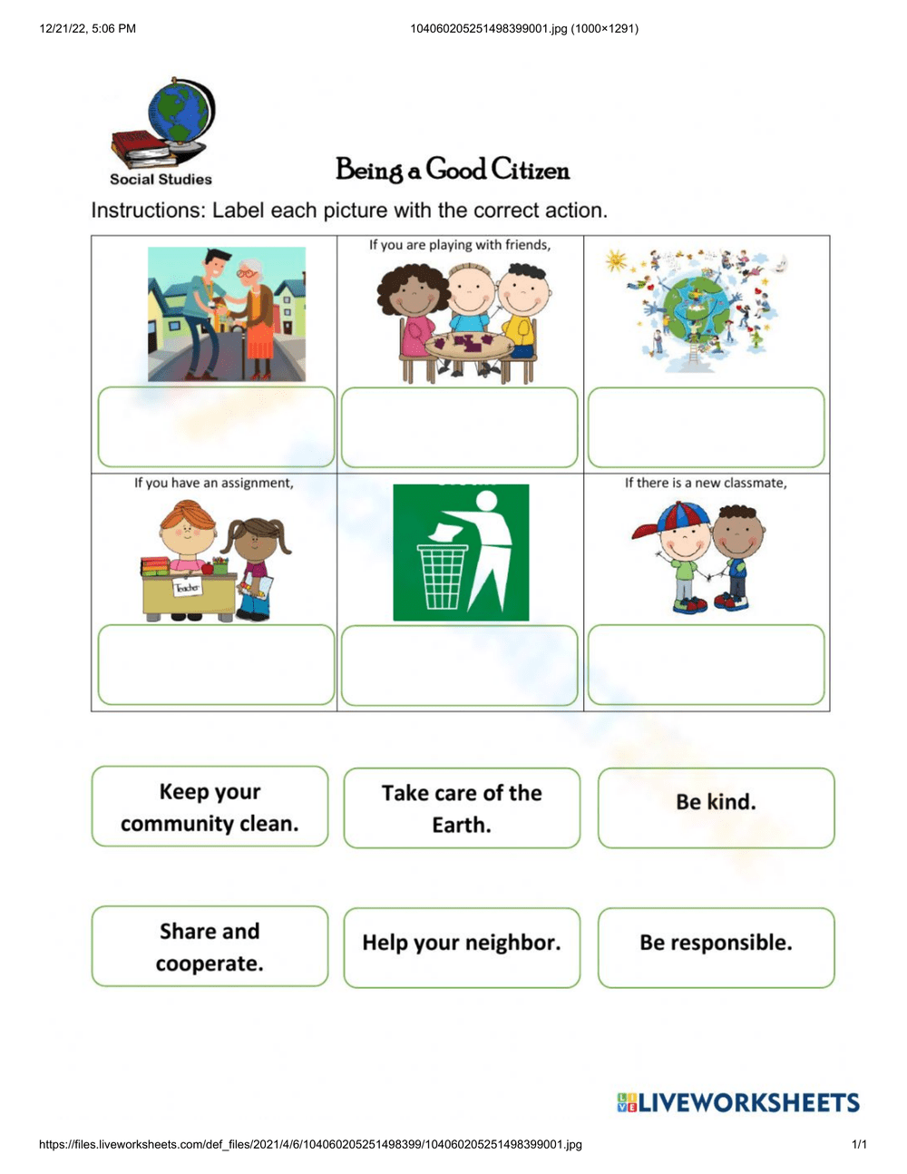 Printable Citizen In The Community Worksheets Download Printable Citizen In The Community Worksheets Download