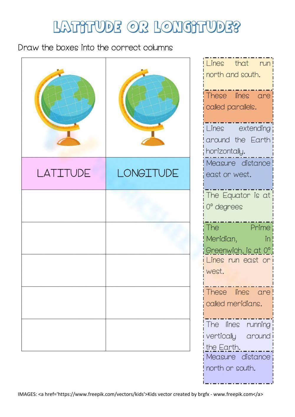 Printable Latitude And Longitude Worksheets Printable Latitude And Longitude Worksheets
