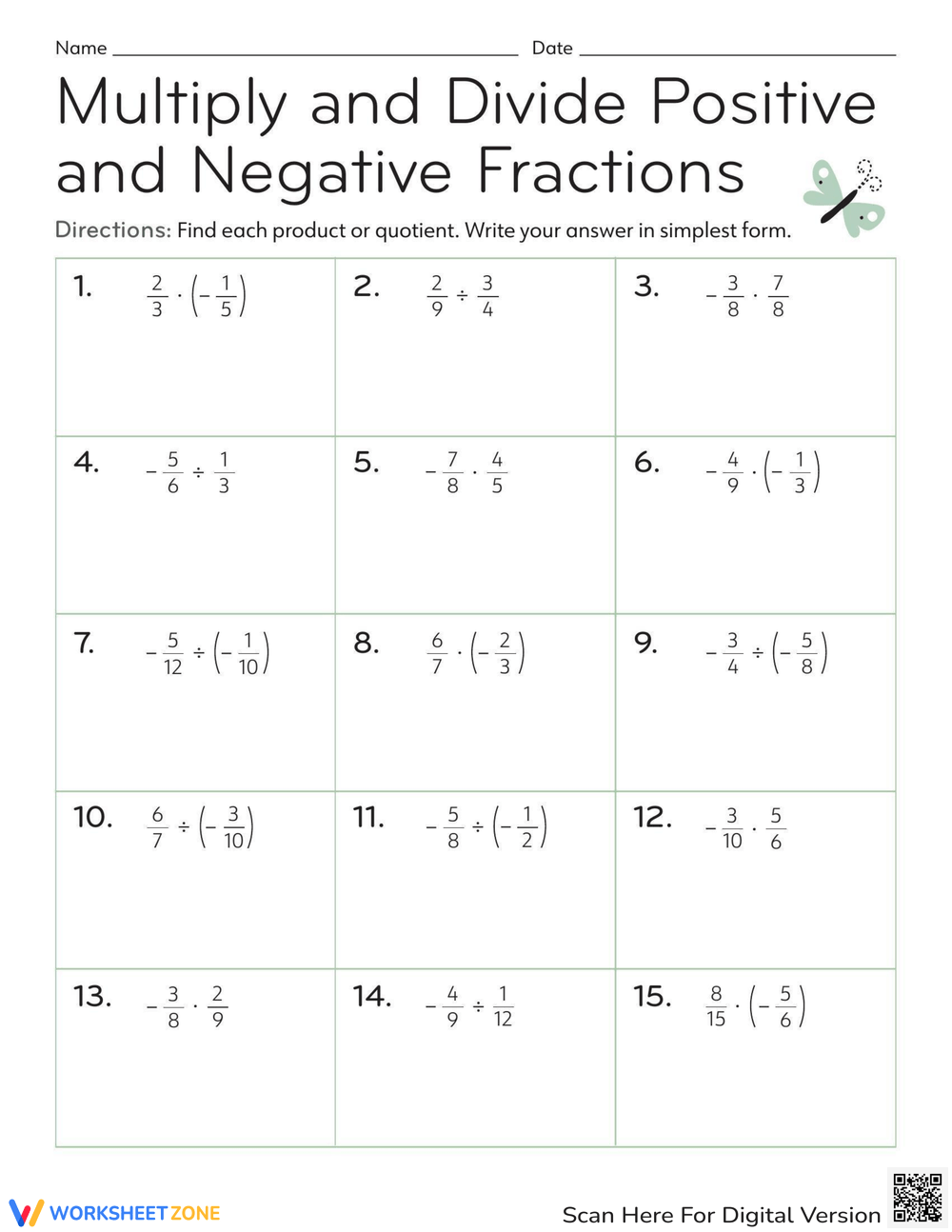 Printable Rational Numbers Worksheets Multiplying And Dividing Rational Numbers Puzzle Online Exercise Worksheets Library