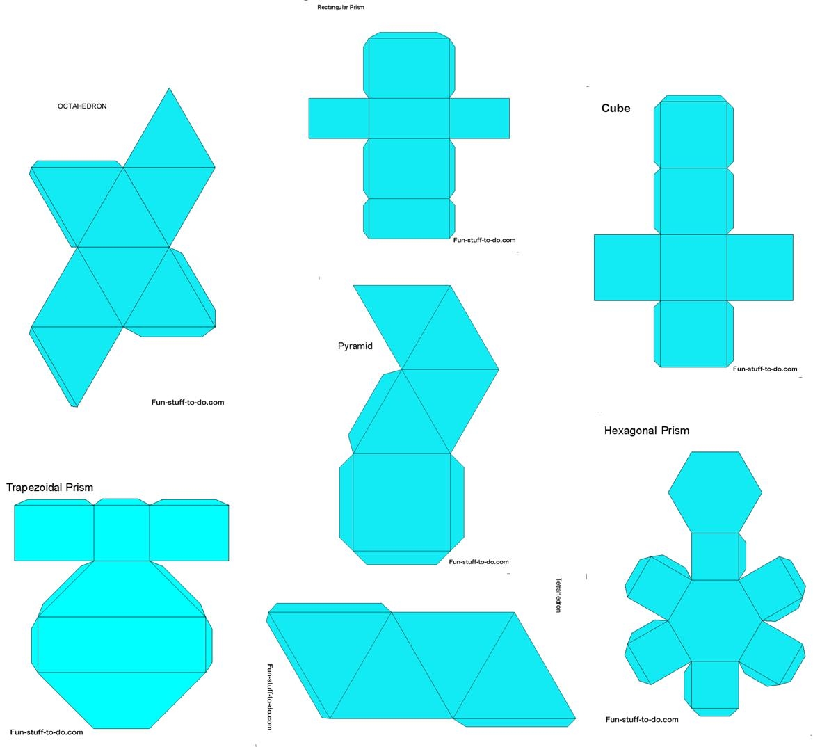3d Geometric Shapes Nets