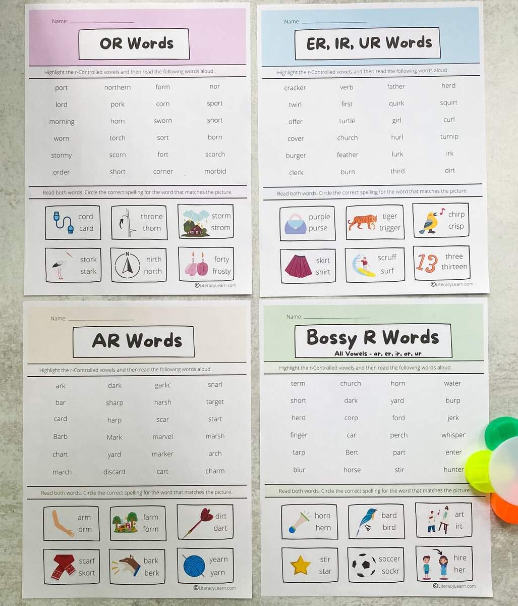 R Controlled Vowels Worksheets 4 Free Printables Literacy Learn R Controlled Vowels Worksheets 4 Free Printables Literacy Learn