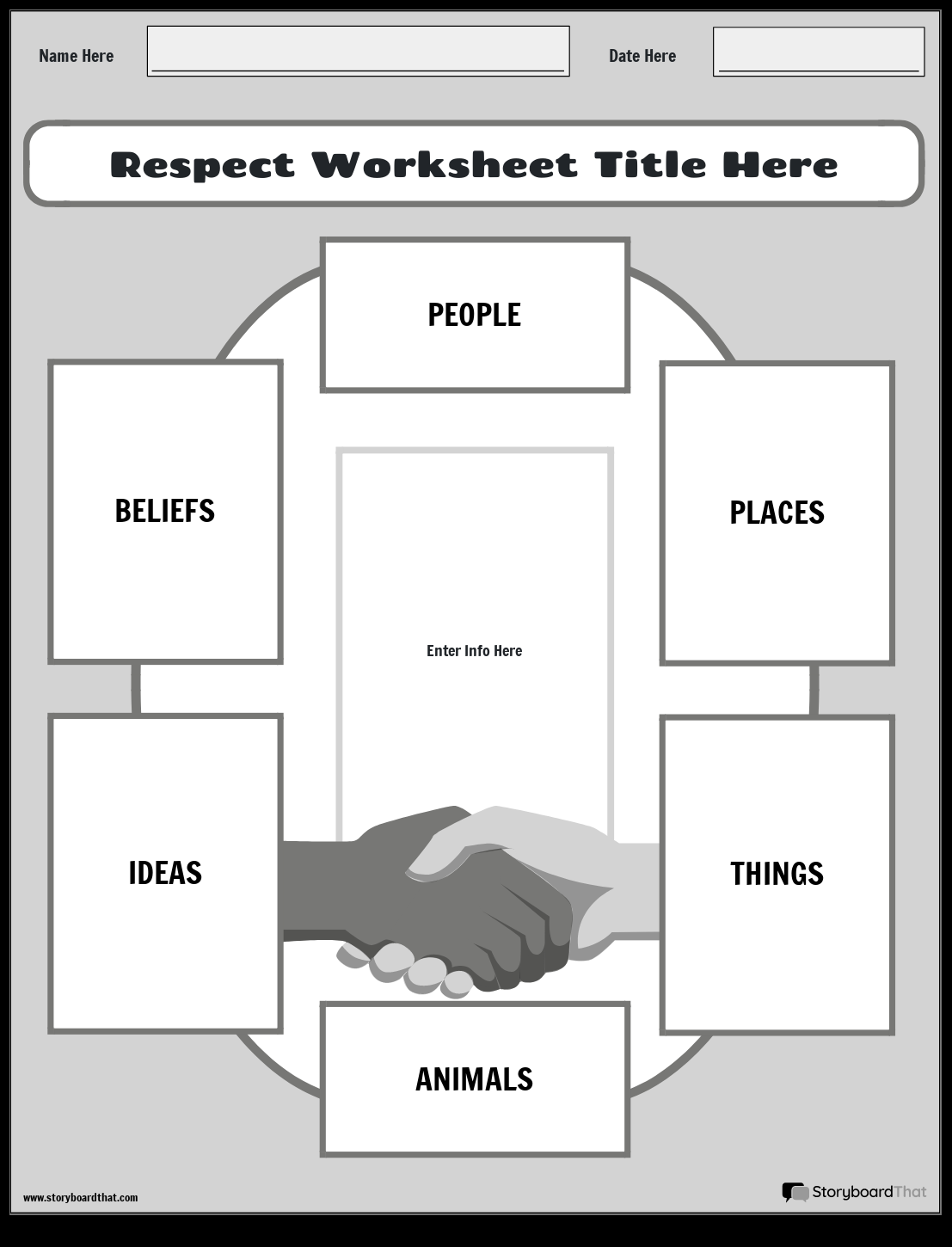 Respect Worksheets Create Customize With Storyboard That