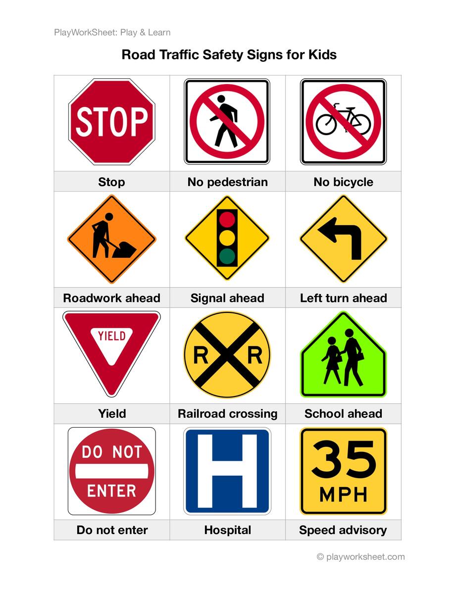 Traffic Sign For Preschoolers 10 Free PDF Printables Printablee
