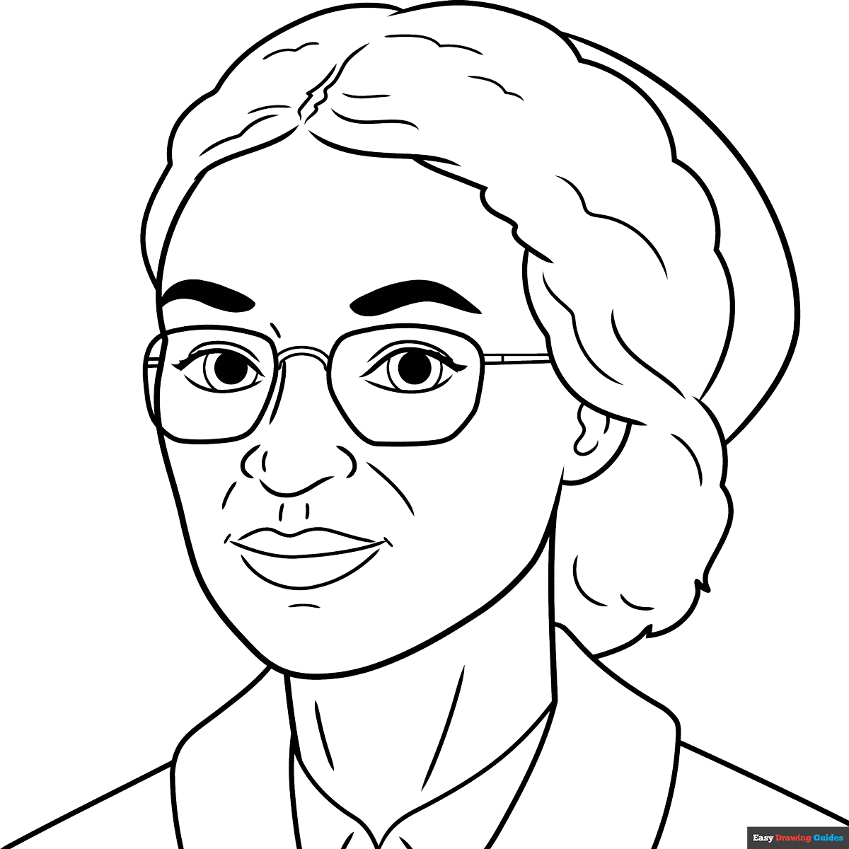 Rosa Parks Coloring Page Easy Drawing Guides Rosa Parks Coloring Page Easy Drawing Guides