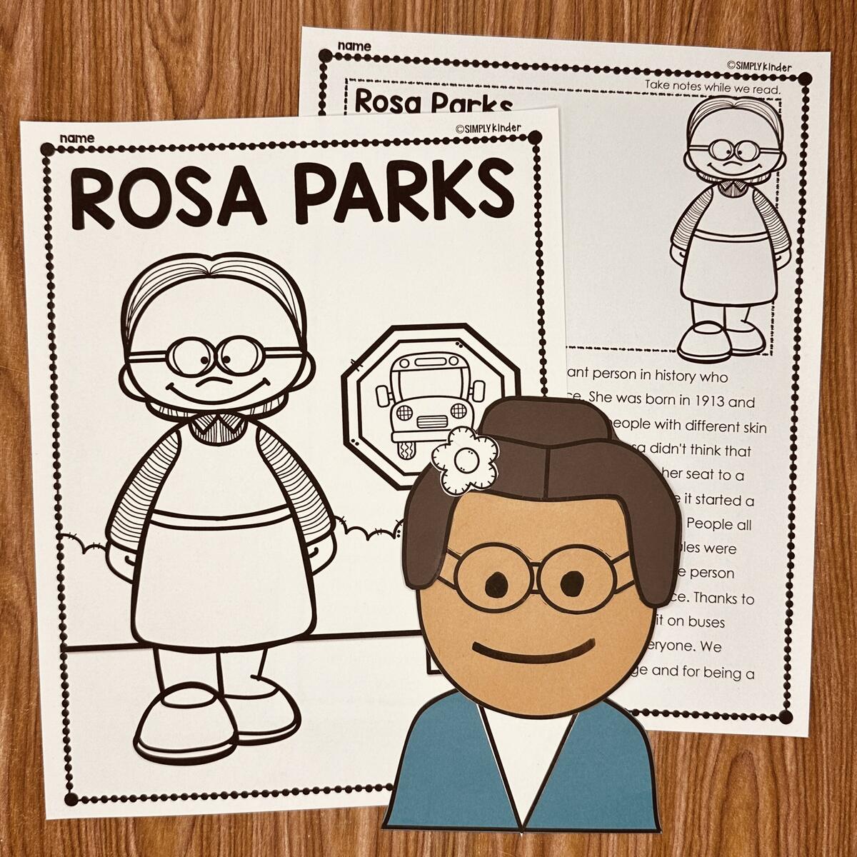 Rosa Parks Craft And Reports Simply Kinder Printable Membership Rosa Parks Craft And Reports Simply Kinder Printable Membership