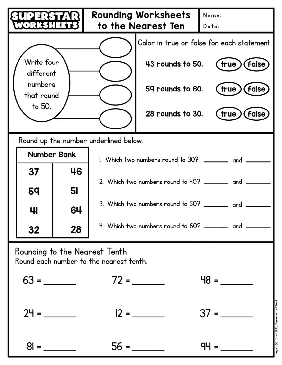 Rounding Worksheets Superstar Worksheets Free Rounding To The Nearest 100 Worksheets Teach Prints