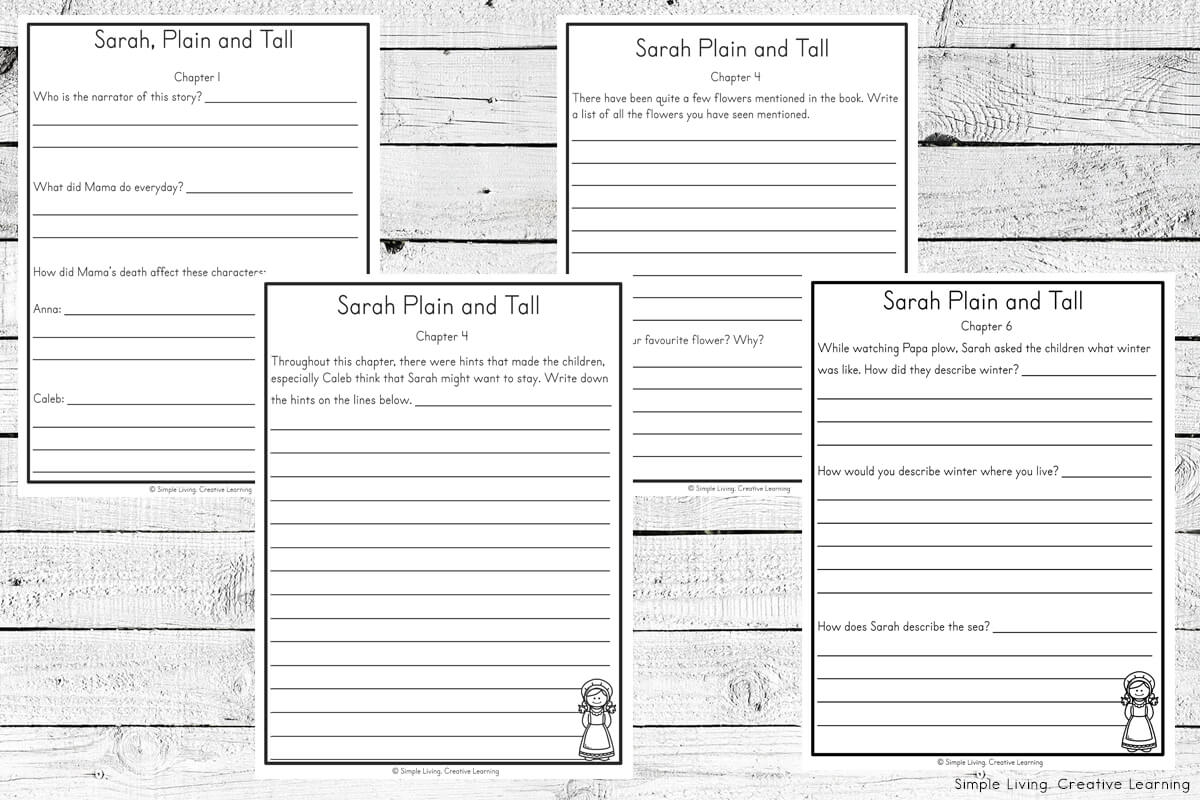 Sarah Plain And Tall Literature Study Simple Living Creative Learning