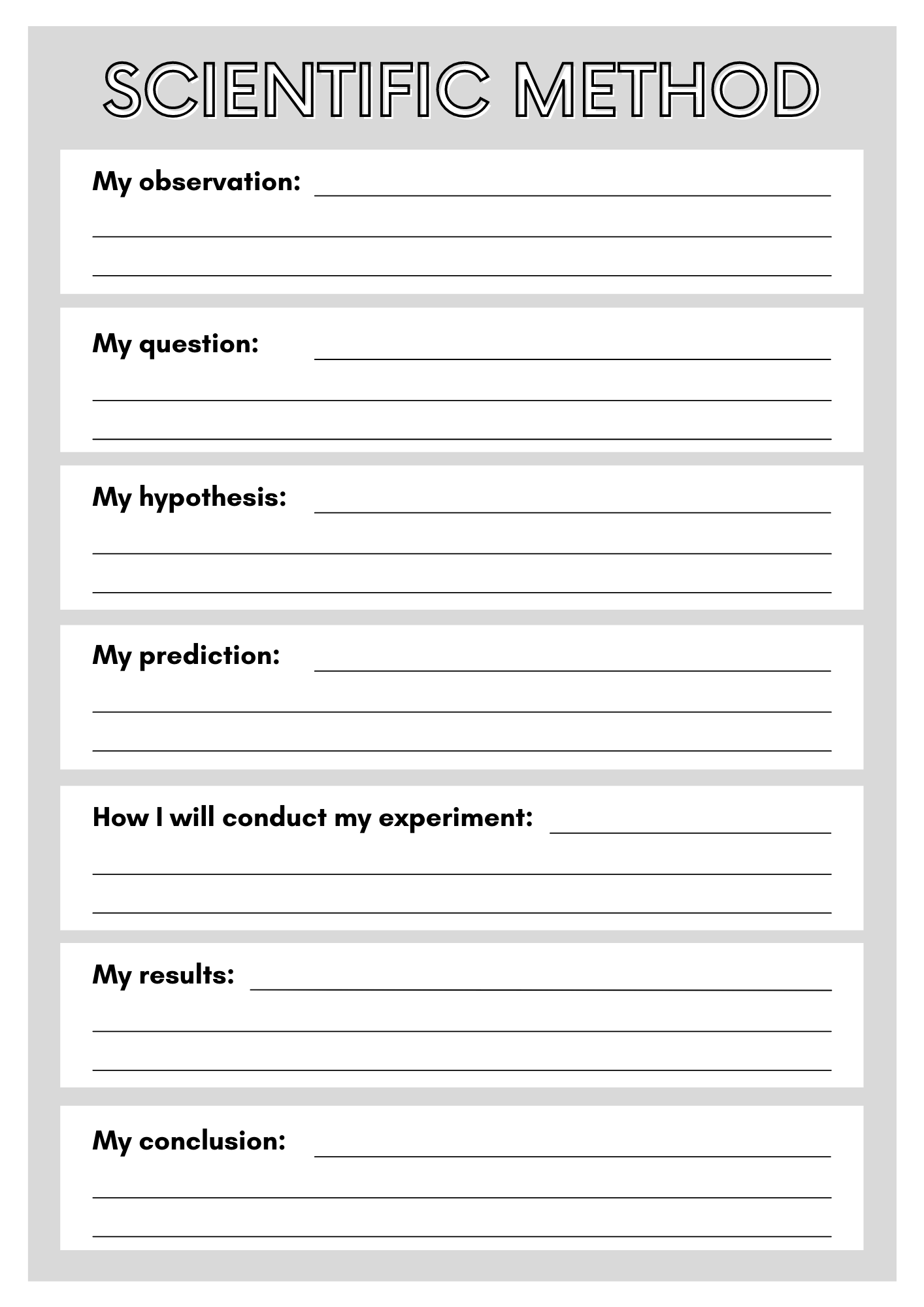 Free Scientific Method Worksheet For Kids The Activity Mom