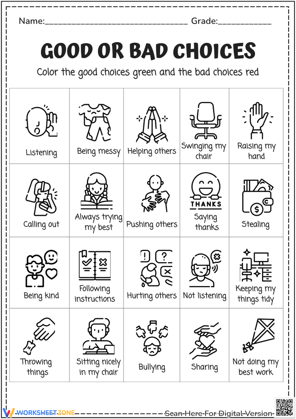 Social Skills Worksheet