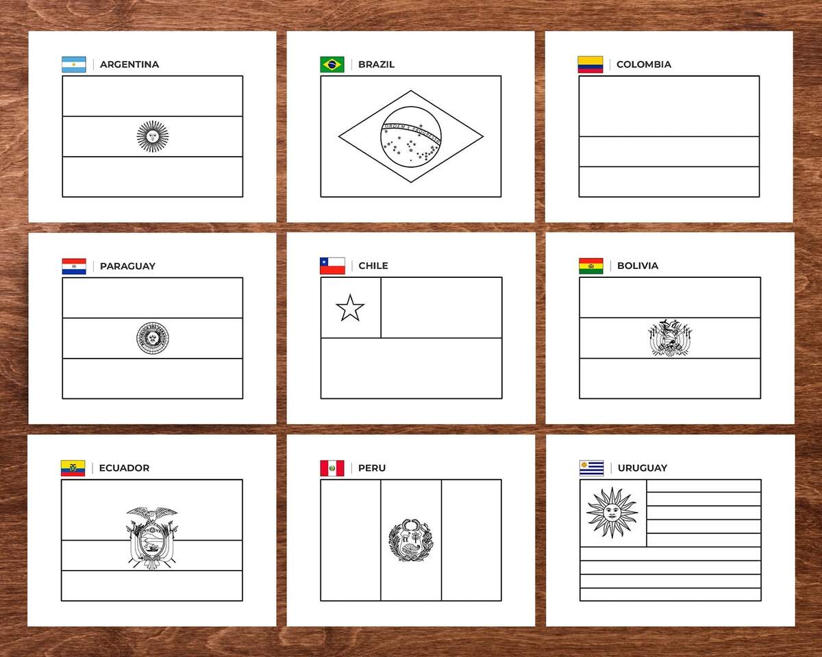 SOUTH AMERICA FLAGS Coloring Pages Americas Flags Coloring Book Printable For Kids Coloring Book For Toddlers Etsy SOUTH AMERICA FLAGS Coloring Pages Americas Flags Coloring Book Printable For Kids Coloring Book For Toddlers Etsy
