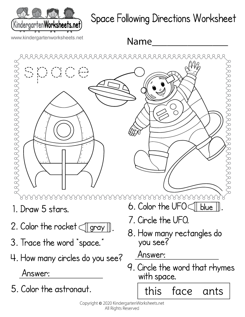 Following Directions Worksheets Superstar Worksheets