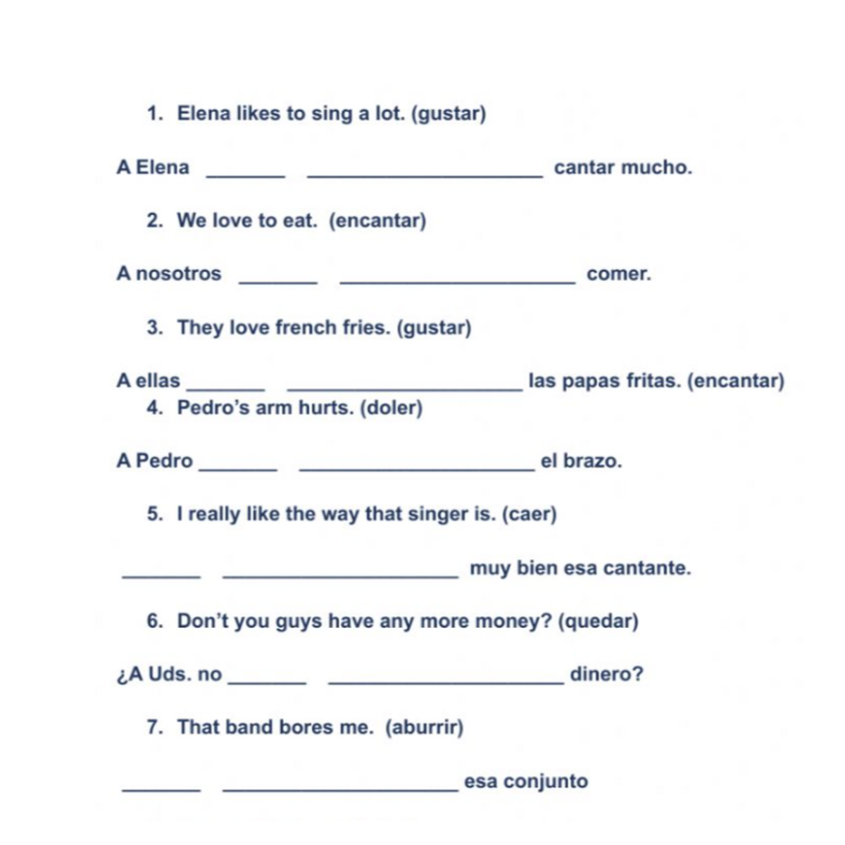 Spanish Espanol Verbs Conjugation Ser Estar Hablar Gustar Tener AR ER IR Words Made By Teachers