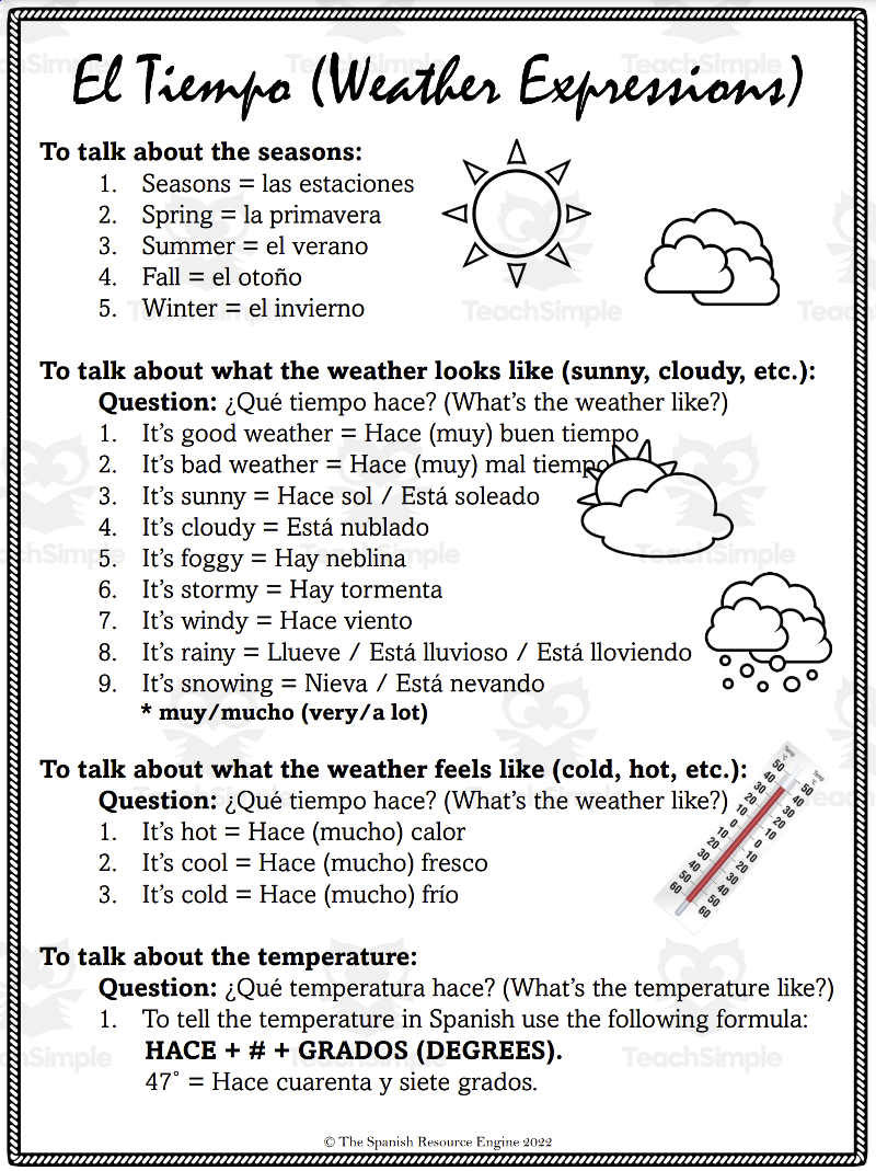 Printable Spanish Months And Seasons Worksheet Meses Y Estaciones Del A O Made By Teachers