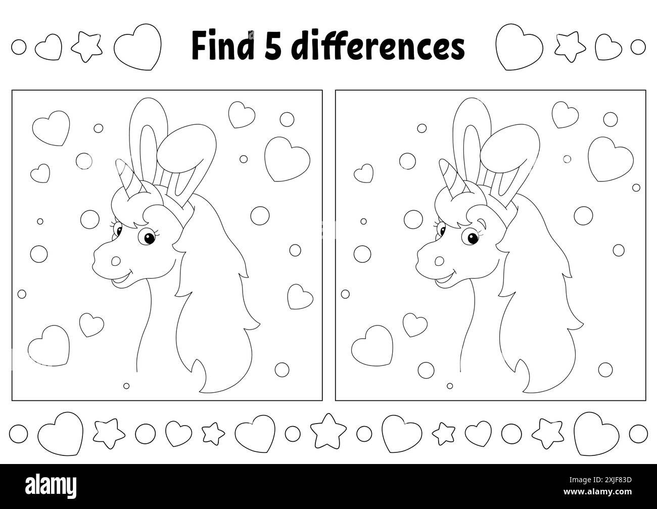 Spot The Difference Puzzle Black And White Stock Photos Images Alamy