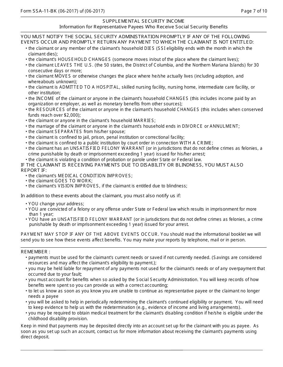Ssa 11 Form Printable Printable