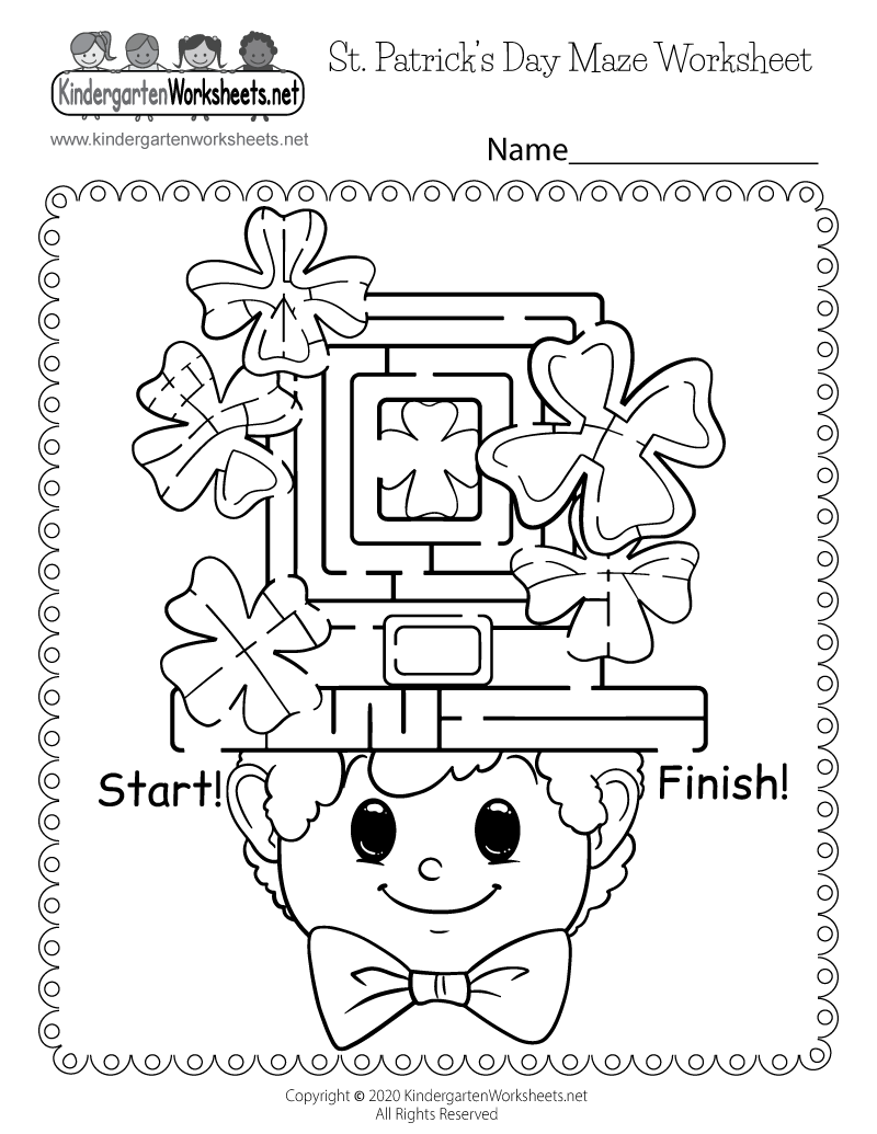 St Patrick S Day Maze Worksheet Free Printable Digital PDF St Patrick S Day Maze Worksheet Free Printable Digital PDF