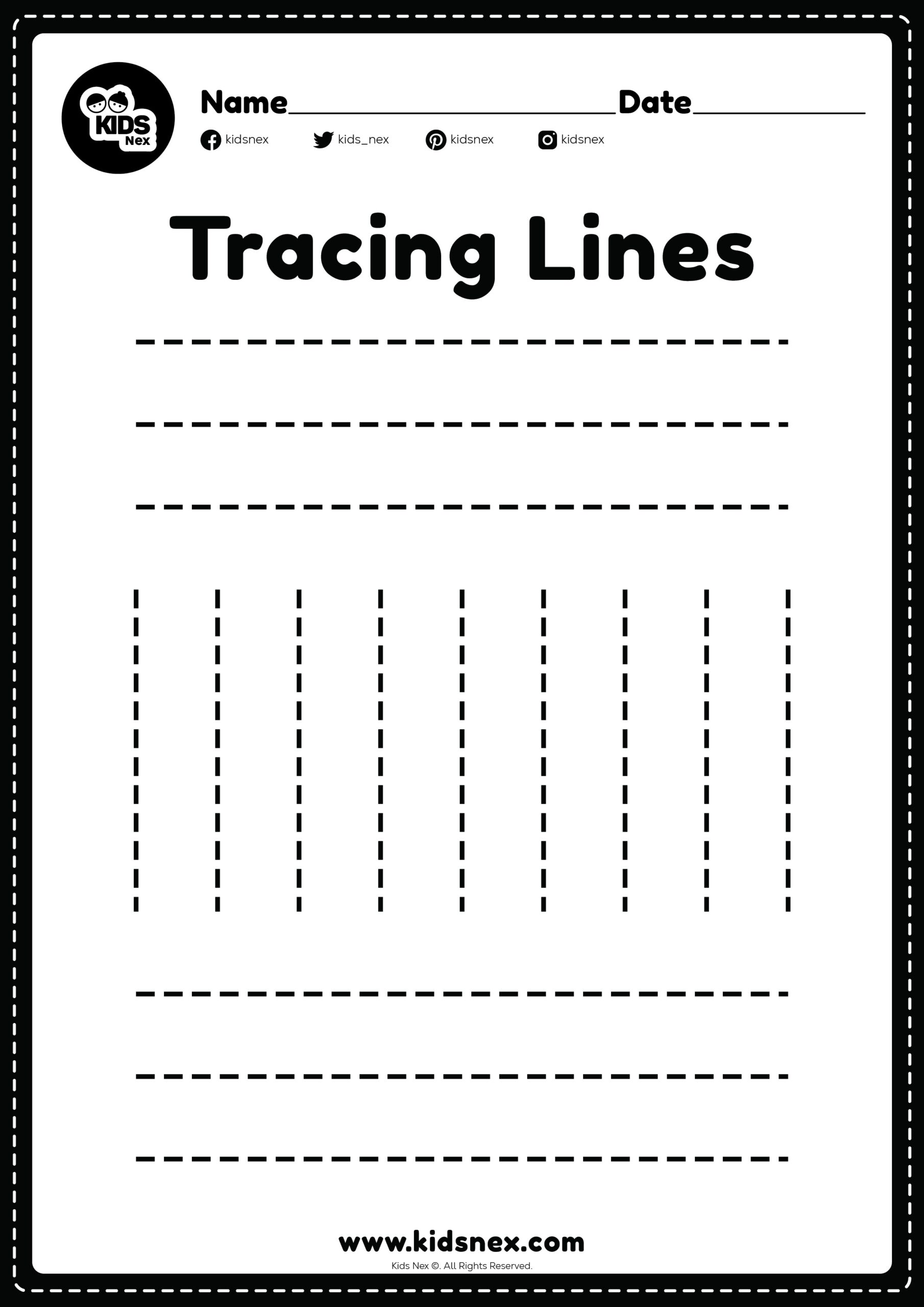 Standing And Sleeping Lines Tracing Worksheet Free Printable KidsNex Standing And Sleeping Lines Tracing Worksheet Free Printable KidsNex