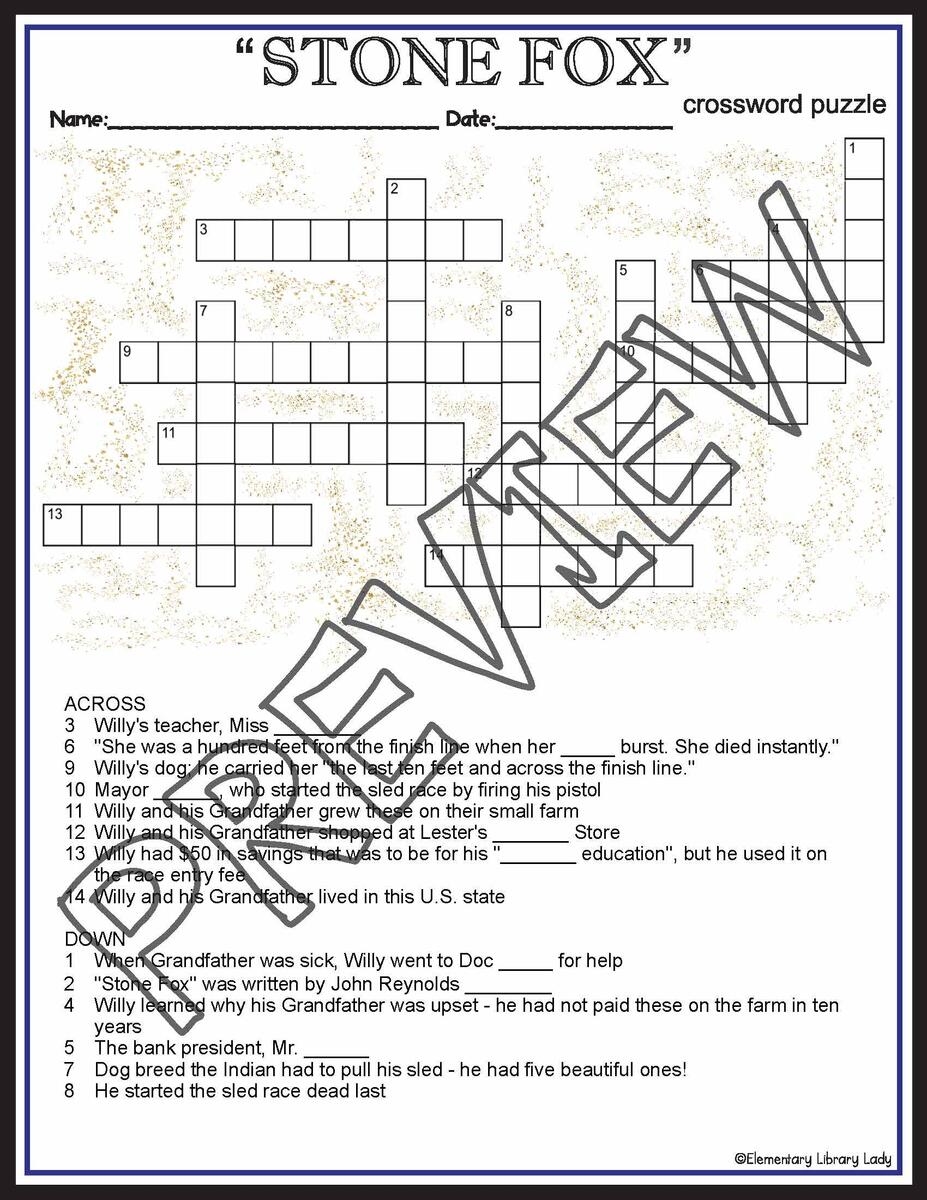Stone Fox Teaching Ideas Book Units Teacher
