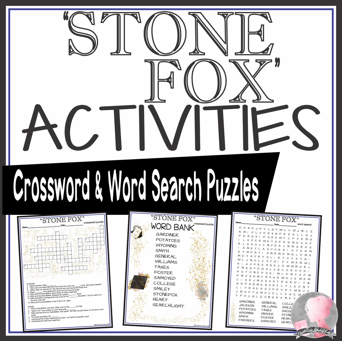 Stone Fox Activities Gardiner Crossword Puzzle And Word Search Made By Teachers