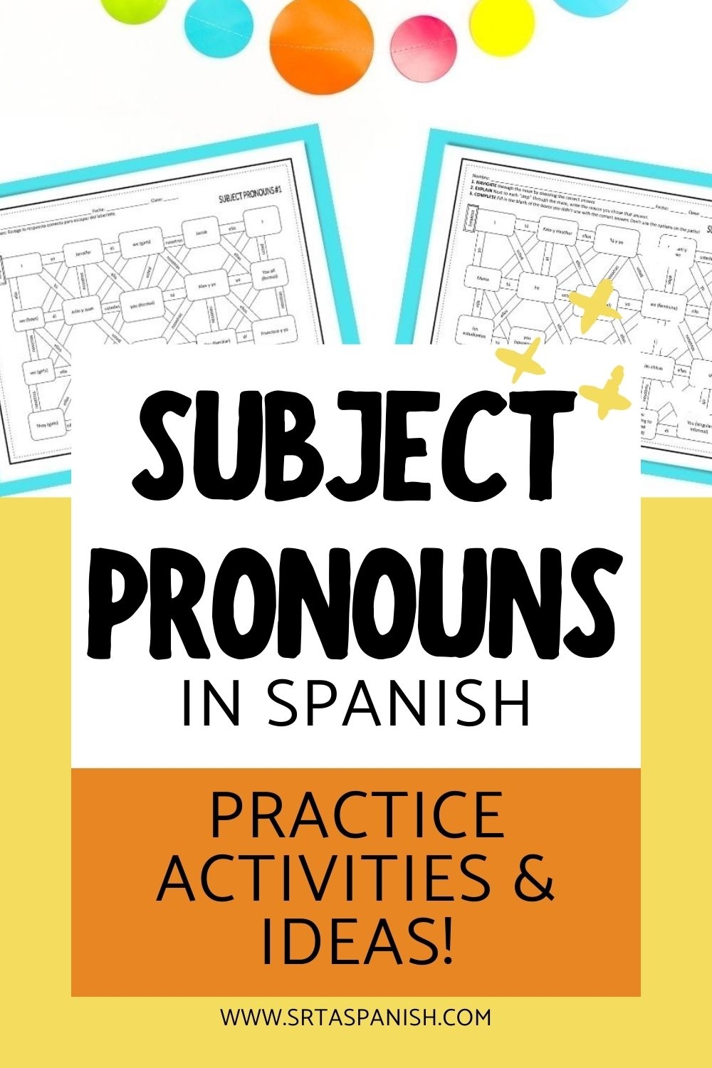 Subject Pronouns Spanish Practice Srta Spanish Subject Pronouns Spanish Practice Srta Spanish
