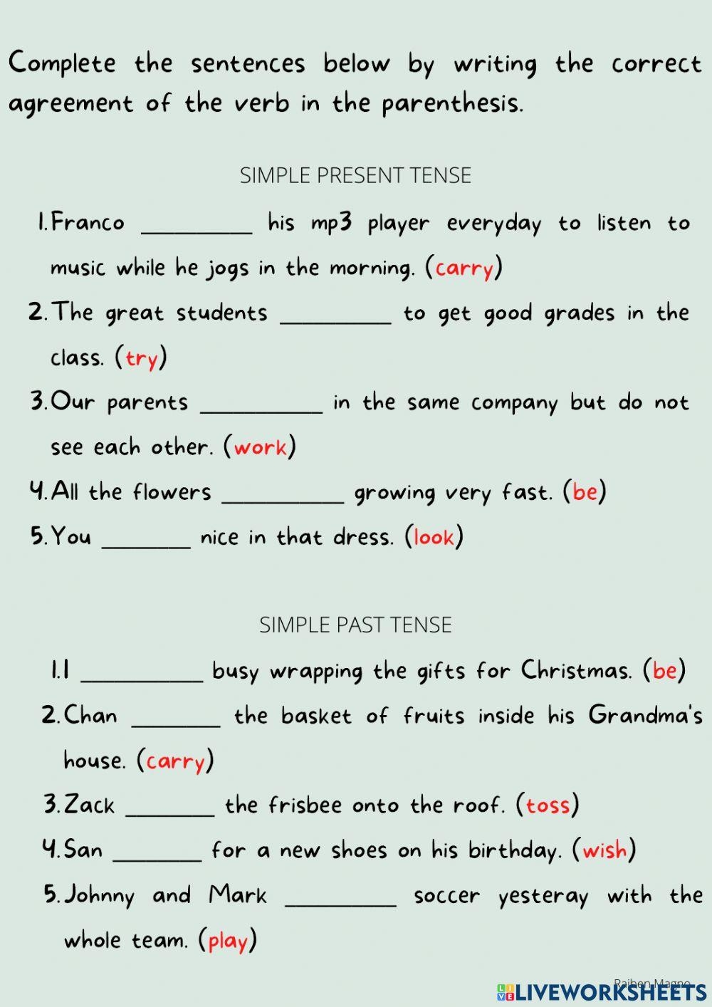 Subject Verb Agreement Interactive Exercise For Grade 6 Live Worksheets Library Subject Verb Agreement Interactive Exercise For Grade 6 Live Worksheets Library