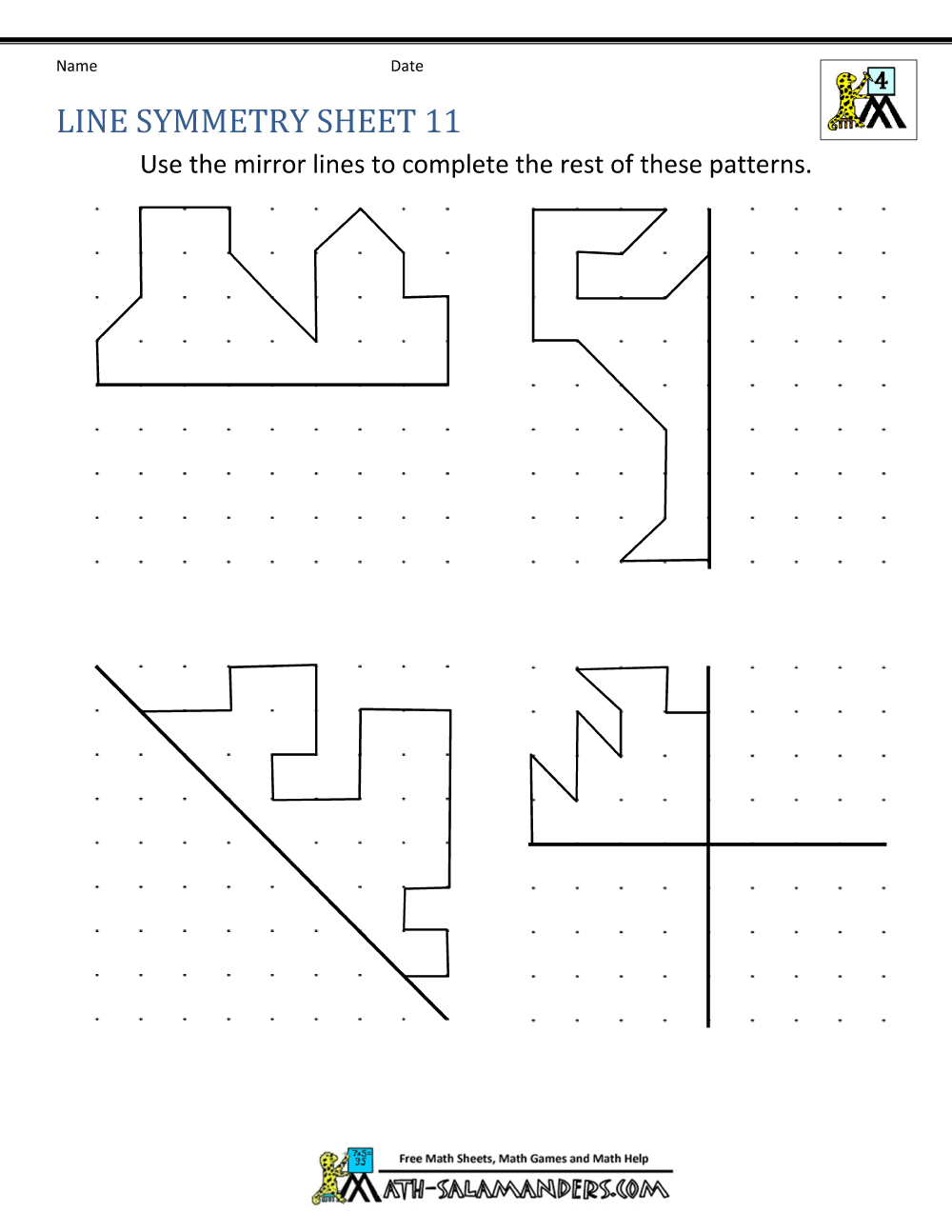 Symmetry Worksheets